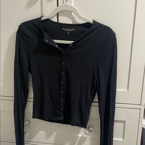 Abercrombie & Fitch Black Button Down Shirt